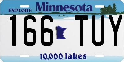 MN license plate 166TUY