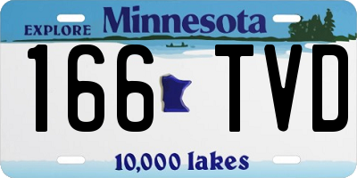 MN license plate 166TVD