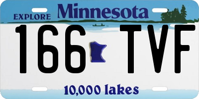 MN license plate 166TVF