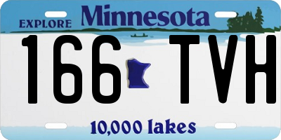 MN license plate 166TVH