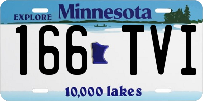 MN license plate 166TVI