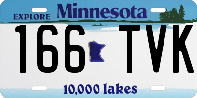 MN license plate 166TVK