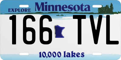 MN license plate 166TVL
