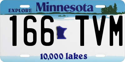 MN license plate 166TVM