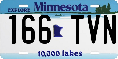 MN license plate 166TVN