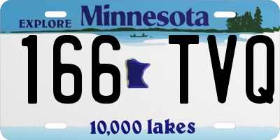 MN license plate 166TVQ