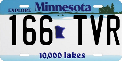 MN license plate 166TVR