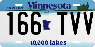 MN license plate 166TVV