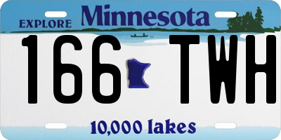 MN license plate 166TWH