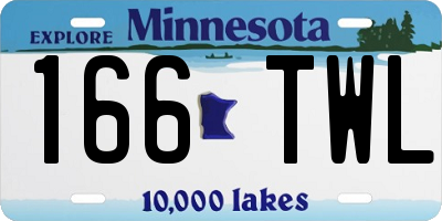 MN license plate 166TWL