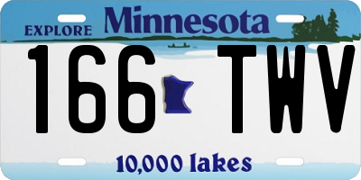MN license plate 166TWV