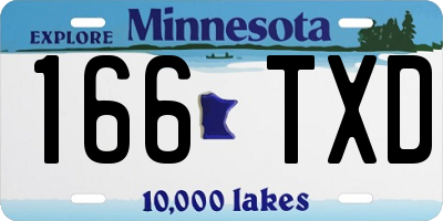 MN license plate 166TXD