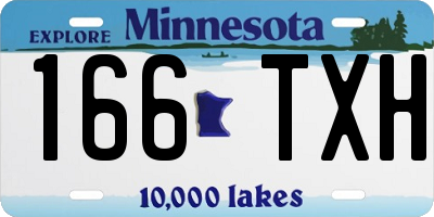 MN license plate 166TXH