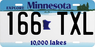 MN license plate 166TXL