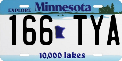 MN license plate 166TYA
