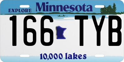 MN license plate 166TYB
