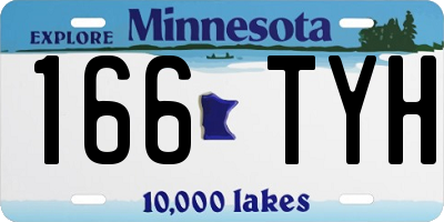 MN license plate 166TYH