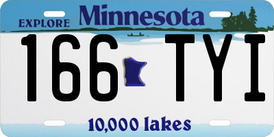 MN license plate 166TYI