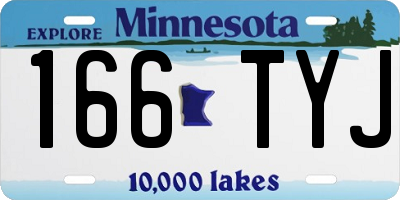 MN license plate 166TYJ