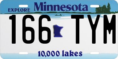 MN license plate 166TYM