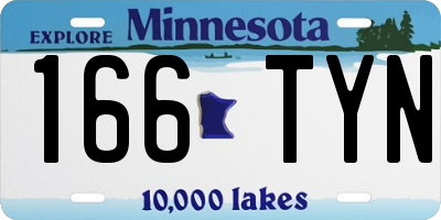 MN license plate 166TYN