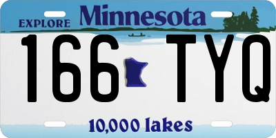 MN license plate 166TYQ