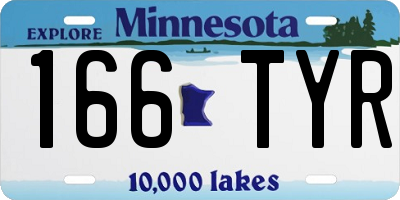 MN license plate 166TYR