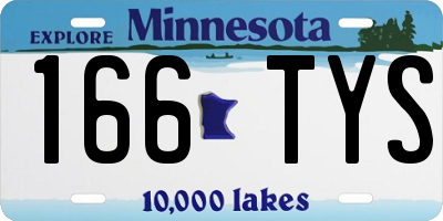MN license plate 166TYS