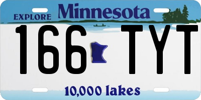 MN license plate 166TYT