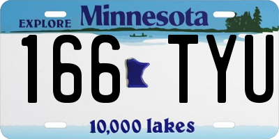 MN license plate 166TYU