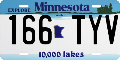 MN license plate 166TYV