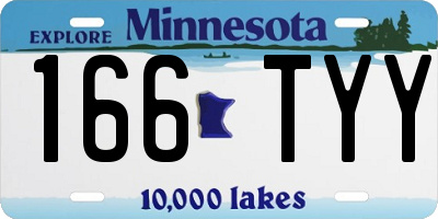 MN license plate 166TYY