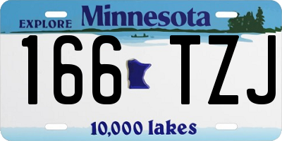 MN license plate 166TZJ