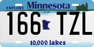 MN license plate 166TZL