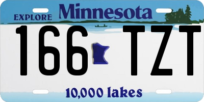 MN license plate 166TZT