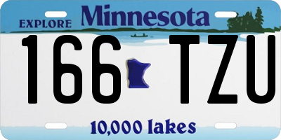 MN license plate 166TZU