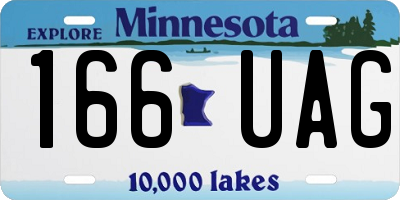 MN license plate 166UAG