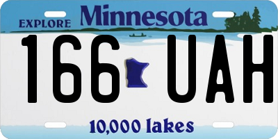 MN license plate 166UAH