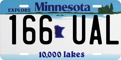 MN license plate 166UAL