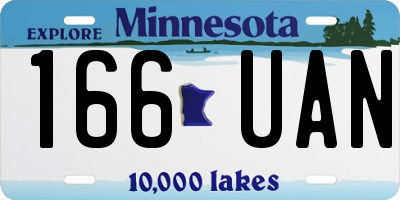 MN license plate 166UAN
