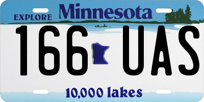 MN license plate 166UAS