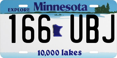 MN license plate 166UBJ