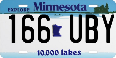 MN license plate 166UBY
