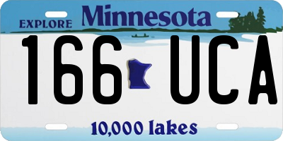 MN license plate 166UCA