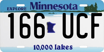 MN license plate 166UCF
