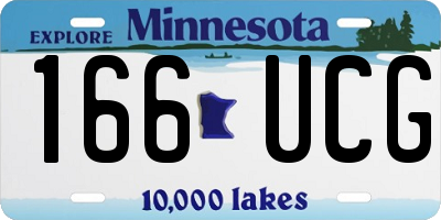 MN license plate 166UCG