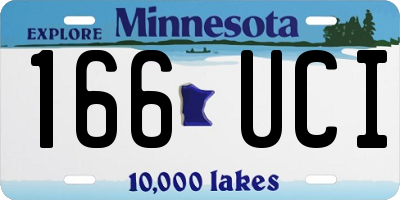 MN license plate 166UCI