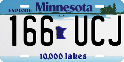 MN license plate 166UCJ
