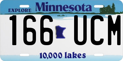 MN license plate 166UCM
