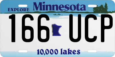 MN license plate 166UCP